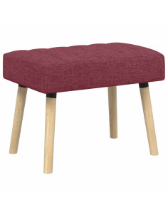 Panchina trapuntata a canale Rosso Vino 60 x 40 x 45 cm Tessuto