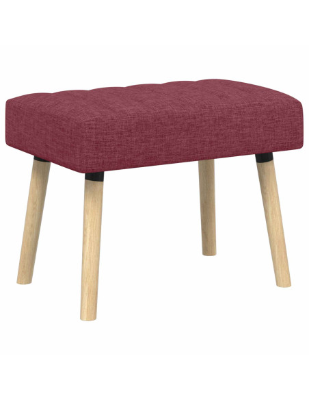 Panchina trapuntata a canale Rosso Vino 60 x 40 x 45 cm Tessuto