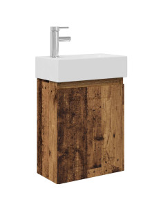 Mobile bagno con rubinetto Legno antico 45,5 x 25,5 x 84 cm 2