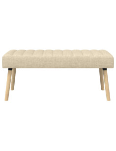 Panchina trapuntata a canale Crema 110 x 40 x 46 cm Tessuto 2