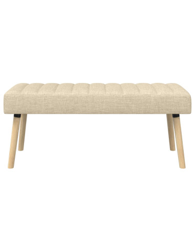 Panchina trapuntata a canale Crema 110 x 40 x 46 cm Tessuto