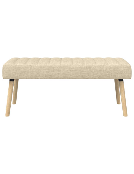 Panchina trapuntata a canale Crema 110 x 40 x 46 cm Tessuto