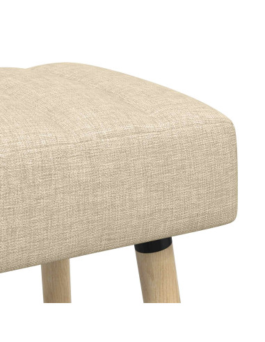 Panchina trapuntata a canale Crema 110 x 40 x 46 cm Tessuto