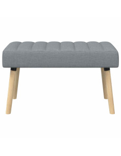 Panchina trapuntata a canale Grigio Chiaro 80 x 40 x 46 cm 2