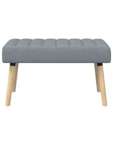 Panchina trapuntata a canale Grigio Chiaro 80 x 40 x 46 cm