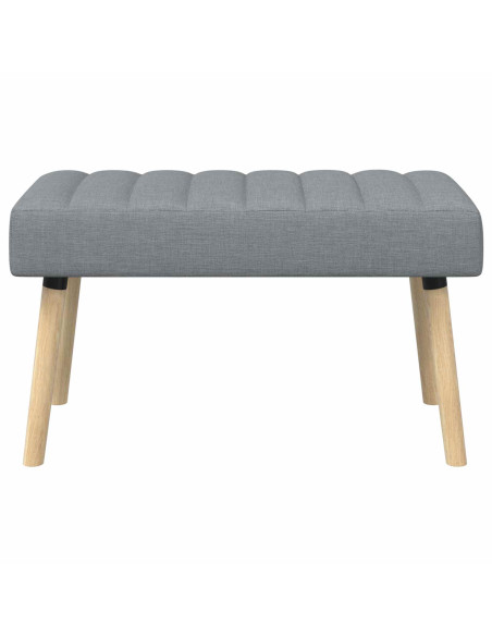 Panchina trapuntata a canale Grigio Chiaro 80 x 40 x 46 cm