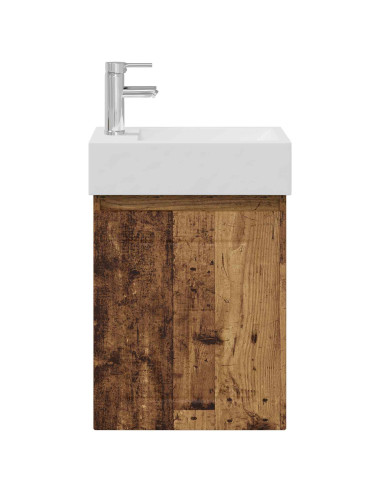 Mobile bagno con rubinetto Legno antico 45,5 x 25,5 x 84 cm