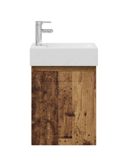 Mobile bagno con rubinetto Legno antico 45,5 x 25,5 x 84 cm