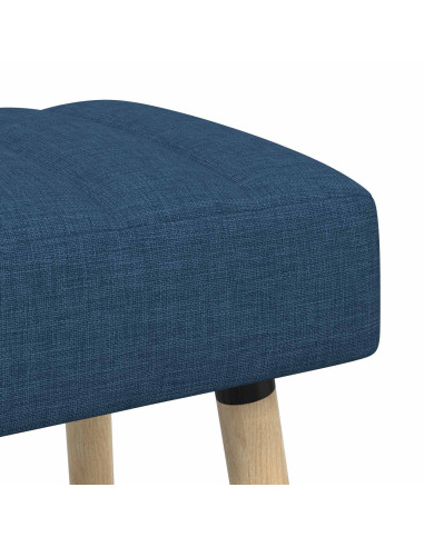 Panchina trapuntata a canale Blu 110 x 40 x 46 cm Tessuto