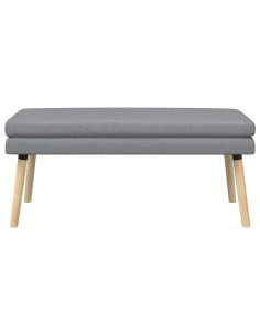 Panchina a doppio strato Grigio Chiaro 110 x 40 x 47 cm Tessuto 2