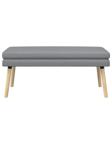 Panchina a doppio strato Grigio Chiaro 110 x 40 x 47 cm Tessuto