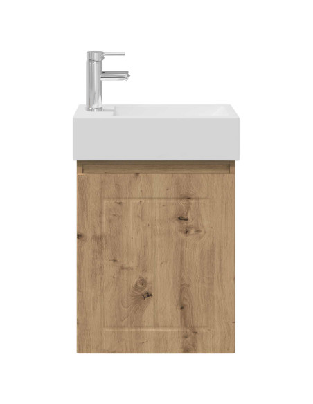 Mobile bagno con rubinetto Rovere Artigianale