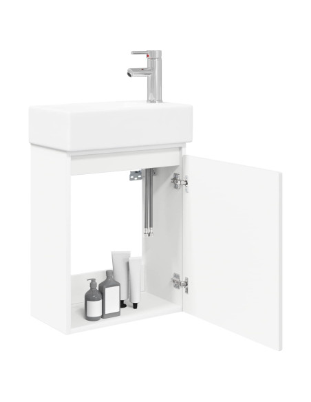 Mobile bagno con rubinetto Bianco 45,5 x 25,5 x 84 cm