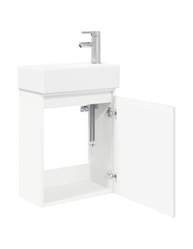 Mobile bagno con rubinetto Bianco 45,5 x 25,5 x 84 cm