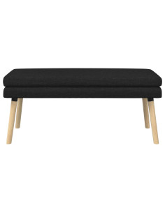 Panchina a doppio strato Nero 110 x 40 x 47 cm Tessuto 2