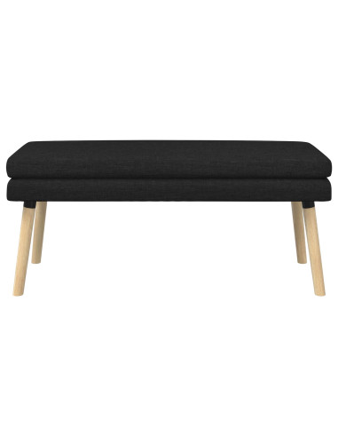 Panchina a doppio strato Nero 110 x 40 x 47 cm Tessuto