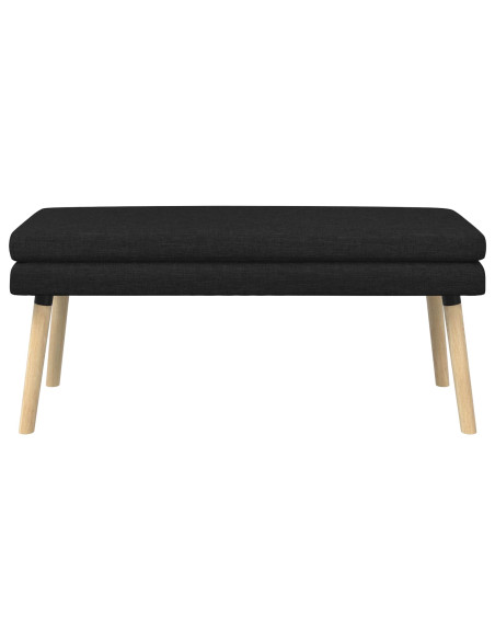 Panchina a doppio strato Nero 110 x 40 x 47 cm Tessuto