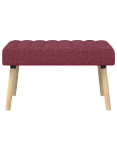 Panchina trapuntata a canale Rosso Vino 80 x 40 x 46 cm Tessuto 2