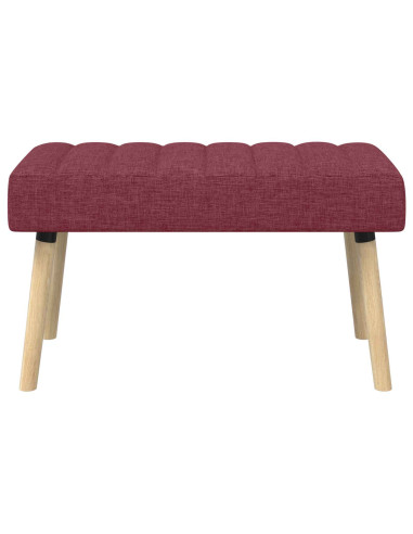 Panchina trapuntata a canale Rosso Vino 80 x 40 x 46 cm Tessuto