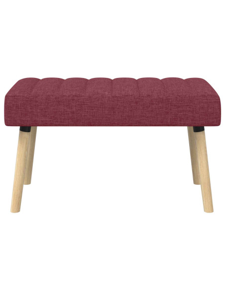 Panchina trapuntata a canale Rosso Vino 80 x 40 x 46 cm Tessuto