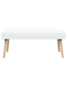 Panchina trapuntata a canale Bianco 110 x 40 x 46 cm Tessuto 2