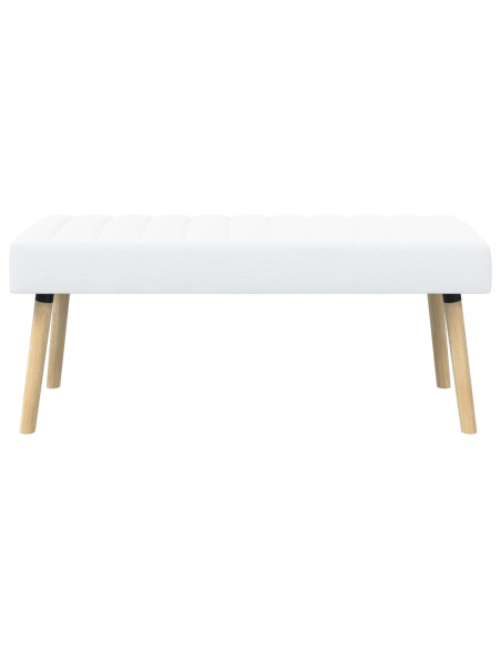 Panchina trapuntata a canale Bianco 110 x 40 x 46 cm Tessuto