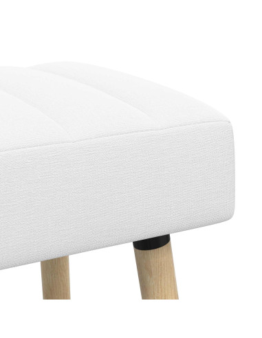 Panchina trapuntata a canale Bianco 110 x 40 x 46 cm Tessuto