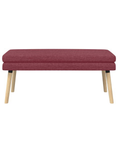 Panchina a doppio strato Rosso Vino 110 x 40 x 47 cm Tessuto 2