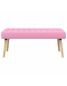 Panchina trapuntata a canale Rosa 110 x 40 x 46 cm Tessuto 2