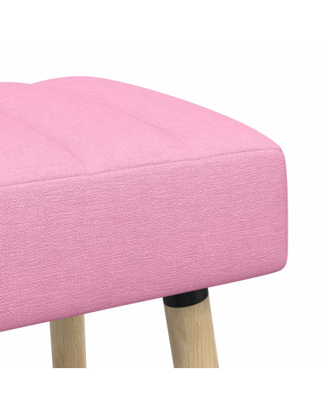 Panchina trapuntata a canale Rosa 110 x 40 x 46 cm Tessuto