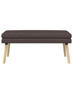 Panchina a doppio strato Marrone Scuro 110 x 40 x 47 cm Tessuto 2