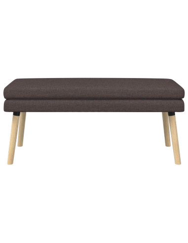 Panchina a doppio strato Marrone Scuro 110 x 40 x 47 cm Tessuto