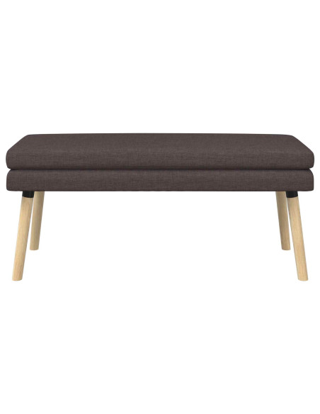 Panchina a doppio strato Marrone Scuro 110 x 40 x 47 cm Tessuto