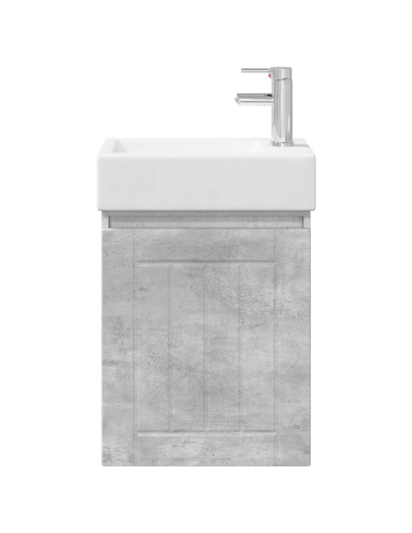 Mobile bagno con rubinetto Grigio Cemento 45,5 x 25,5 x 84 cm
