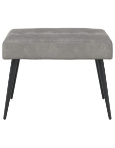 Panchina con bottoni imbottiti Grigio Chiaro 60 x 40 x 45 cm 2
