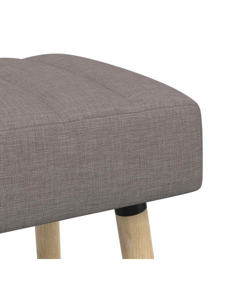 Panchina trapuntata a canale Tortora 80 x 40 x 46 cm Tessuto