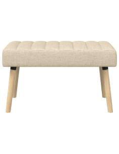 Panchina trapuntata a canale Crema 80 x 40 x 46 cm Tessuto 2