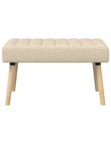 Panchina trapuntata a canale Crema 80 x 40 x 46 cm Tessuto