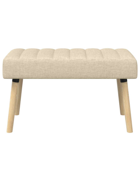 Panchina trapuntata a canale Crema 80 x 40 x 46 cm Tessuto