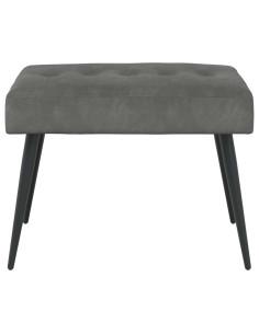 Panchina con bottoni imbottiti Grigio Scuro 60 x 40 x 45 cm 2