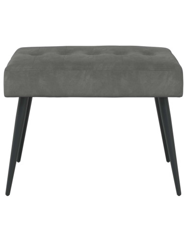 Panchina con bottoni imbottiti Grigio Scuro 60 x 40 x 45 cm