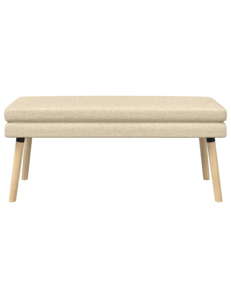 Panchina a doppio strato Crema 110 x 40 x 47 cm Tessuto