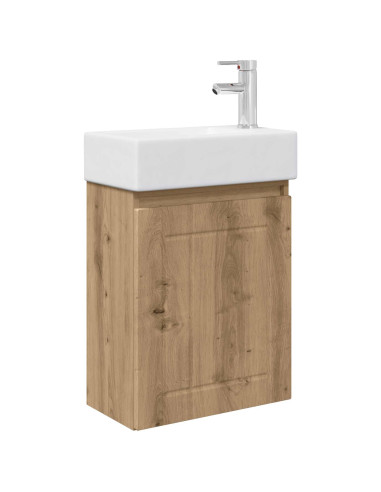 Mobile bagno con rubinetto Rovere Artigianale