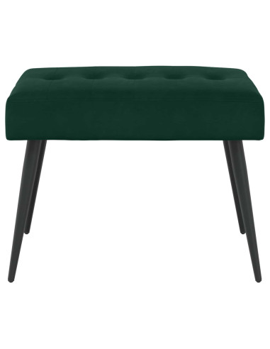 Panchina con bottoni imbottiti Verde Scuro 60 x 40 x 45 cm