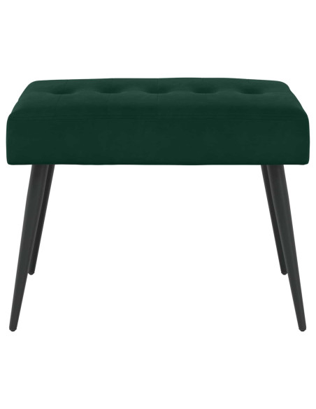 Panchina con bottoni imbottiti Verde Scuro 60 x 40 x 45 cm