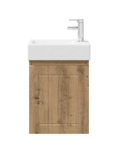 Mobile bagno con rubinetto Rovere Artigianale