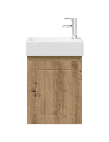 Mobile bagno con rubinetto Rovere Artigianale