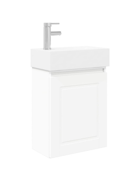 Mobile bagno con rubinetto Bianco 45,5 x 22,5 x 84 cm