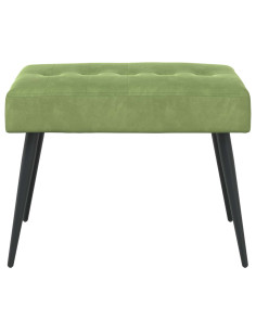 Panchina con bottoni imbottiti Verde chiaro 60 x 40 x 45 cm 2