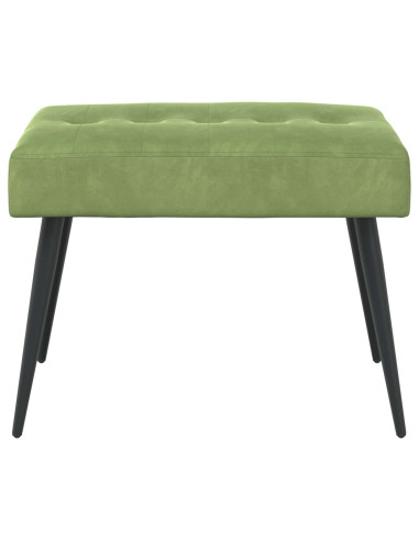 Panchina con bottoni imbottiti Verde chiaro 60 x 40 x 45 cm